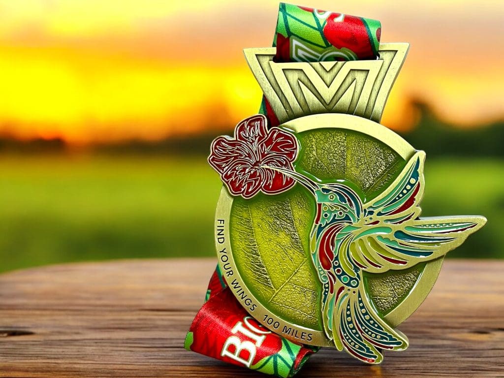 Hummingbird virtual run medal for virtual challenge